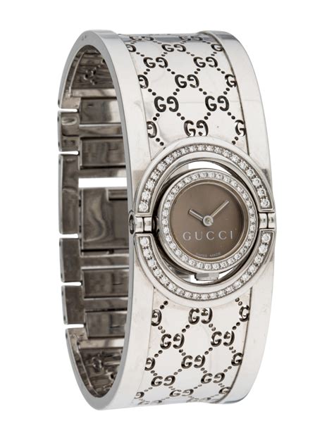 gucci watch with diamonds|Gucci diamond watches ladies.